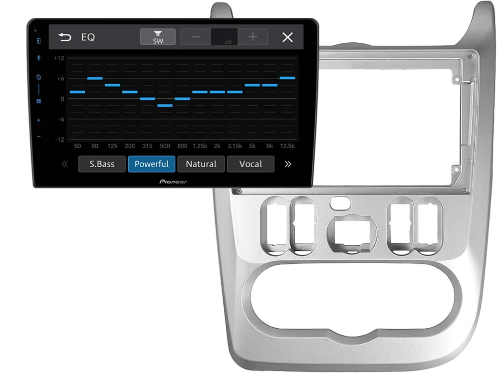 PIONEER 2DIN AUTORÁDIO SPH-PF97BT, DACIA LOGAN I, SANDERO I