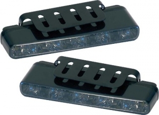 LED SVĚTLA PRO DENNÍ SVÍCENÍ 5W KOSOÚHLÁ, KOUŘOVÉ SKLO