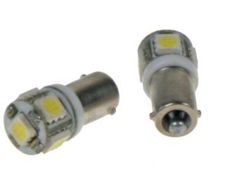 LED BA9S 3SMD 5ČIPŮ BÍLÁ 6000K